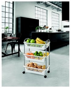 Raft mobil cu 3 coșuri Metaltex Oslo, înălțime 63 cm