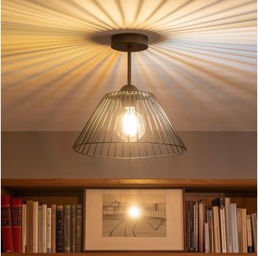 Brilagi - Plafonieră LED aplicată CERIA WIRE 1xE27/60W/230V diam. 30 cm neagră