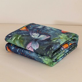 Cuvertura de pat cu model COLORFUL BUTTERFLY, colorata Dimensiune: 170 x 210 cm