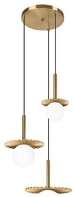 Lustră suspendată pe cablu CHITA 3xG9/5W/230V aurie