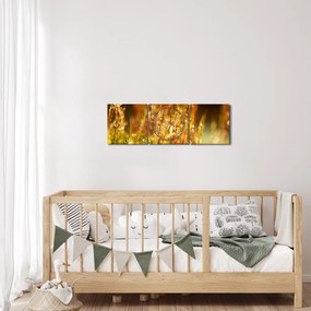 Tablou - Detaliu rouă (cu ceas) (90x30 cm)