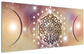 Tablou - Mandala cu elemente (120x50 cm)