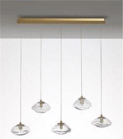 Lustra moderna cu 5 Pendule design decorativ KING aurie