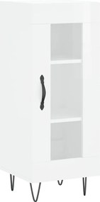 vidaXL Servantă, alb extralucios, 34,5x34x90 cm, lemn compozit