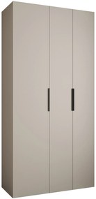 Dulap de haine 120 cm Carmela 40-4 (Cașmir + Negru). 1126643