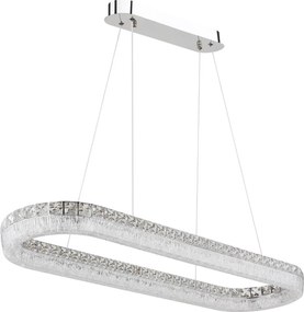 Globo 67387-40 - Candelabru LED reglabil pe cablu LAUREL 40W/230V sticlă clară+telecomandă