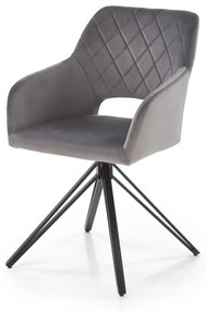 Scaun rotativ K535 velvet gri