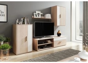 Mobilier living BRICK, stejar sonoma/alb