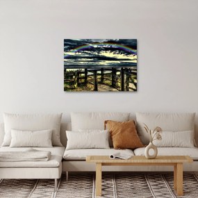 Tablou cu curcubeu deasupa mării (70x50 cm)