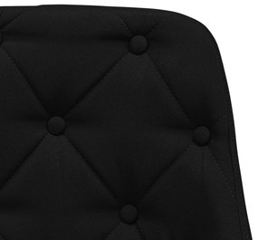 Scaune de bucatarie pivotante, 6 buc., negru, material textil 6, Negru