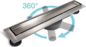 Set rigola pentru dus plus capac 80 cm Balneo 360 Drain inox periat