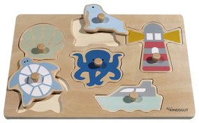 Puzzle (număr de piese 6) de inserat din lemn Ocean – Kindsgut