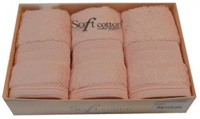Set cadou prosoape mici DELUXE, 3 buc Roz / Pink