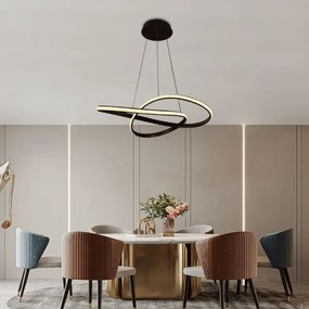 Lustră LED dimabilă pe cablu Brilagi COSMOWAVE LED/70W/230V 3000-6500K maro + telecomandă