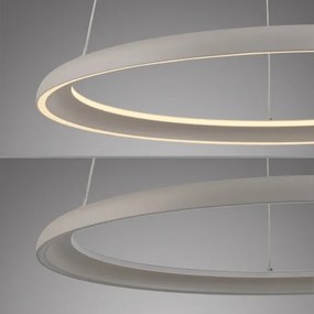 Schöner Wohnen QUILLO 15570-39-LED, lustră suspendată pe cablu, LED 36W, 230V, Ø60 cm, gri, compatibilă cu dimmer