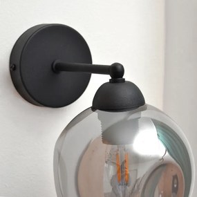 Lampă de perete LILI 1xE27/15W/230V negru/gri