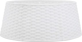 vidaXL Fustă brad de Crăciun, alb, Ø56x23 cm, plastic