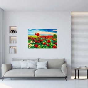 Tablou - Câmp cu maci (90x60 cm)
