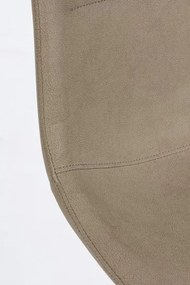 Scaun dining taupe din piele ecologica si metal, Alva Bizzotto