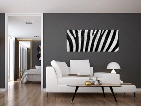 Tablou cu piele de zebră (120x50 cm)