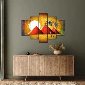 Tablou cu piramidele egiptene pictate (150x105 cm)