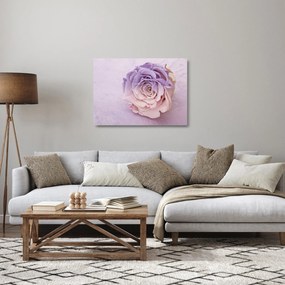 Tablou pe sticlă detaliu florii de trandafir (70x50 cm)