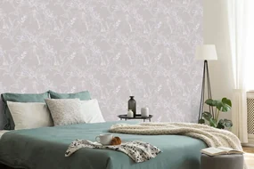 Tapet autoadeziv crin pictat în design gri