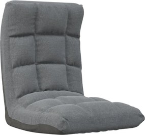 vidaXL Scaun de podea pliabil, gri deschis, material textil