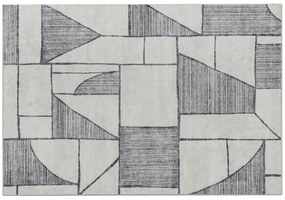 HOMCOM Covor Modern Antiderapant cu Linii Geometrice din Poliester, Multicolor | Aosom Romania