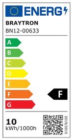 Aplica LED Mirrora BR-BN12-00633, 10W, 900lm, lumina rece, IP20, argintie, Braytron