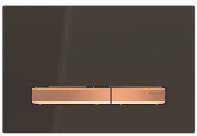 Clapeta de actionare pentru 2 volume de spalare, negru roz auriu Negru detalii rose/gold