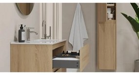 Dulap baie cu lavoar MOLDE 60 cm, stejar