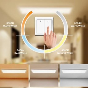 Brilagi - Aplica LED pentru baie FRAME, 50W, 230V, 3000/4000/6000K, IP44, albă