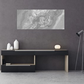 Tablou - Marmură în alb-negru (120x50 cm)