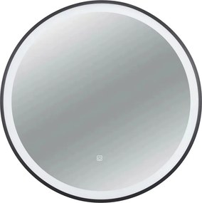 Oglinda cu iluminare si dezaburire Balneo Venus 60 cm cu rama neagra
