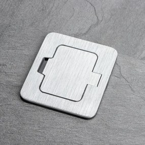 BRILAGI - Priză încastrată pentru bucătărie INBOX IP55, crom mat, dreptunghiulară