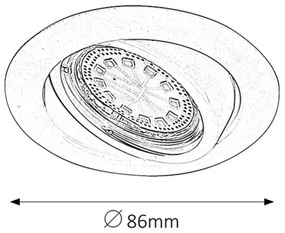 Rabalux 1049 - SET 3x Corp de iluminat tavan fals LITE 3xGU10-LED/3W/230V