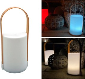 Lampă de birou LED cu mâner LUNARI 25 cm, albă