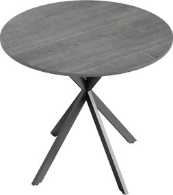 HOMCOM Masă rotundă de bucătărie, 80 cm, blat compact, PAL, metal, Gri | Aosom Romania