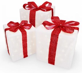 Brilagi - Set de 3 decorațiuni LED de Crăciun pentru exterior, 2,6 W, alimentare 3x AA, IP44, cadouri