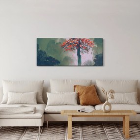 Tablou - Copacul roșu singuratic (120x50 cm)