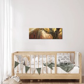 Tablou - Lumina de toamnă (cu ceas) (90x30 cm)