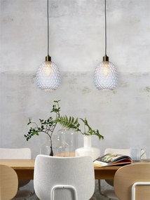 Pendul design decorativ Venice oval, clear