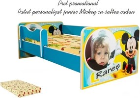 Pat junior personalizat Mickey cu saltea cadou