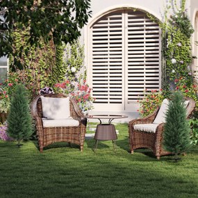 HOMCOM Set de 2 plante artificiale, chiparosi artificiali cu 831 de frunze fiecare, versatil, Verde | Aosom Romania