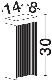 Mini Stalp exterior H-30cm LED IP65 ALLEY