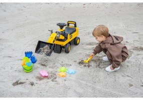 Încărcător frontal fără pedale pentru copii CAT galben/negru