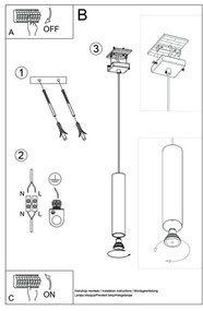 Lustră pe cablu LINO 1xGU10/40W/230V