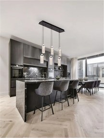 Lustra cu 6 pendule LED design modern LUNE