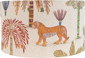 Abajur din material textil multicolor cu imprimeu animal 35/35/20